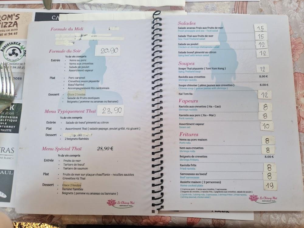 Restaurant le Chiang maï - Menu Image 2