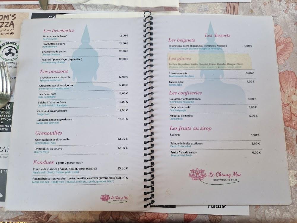 Restaurant le Chiang maï - Menu Image 3
